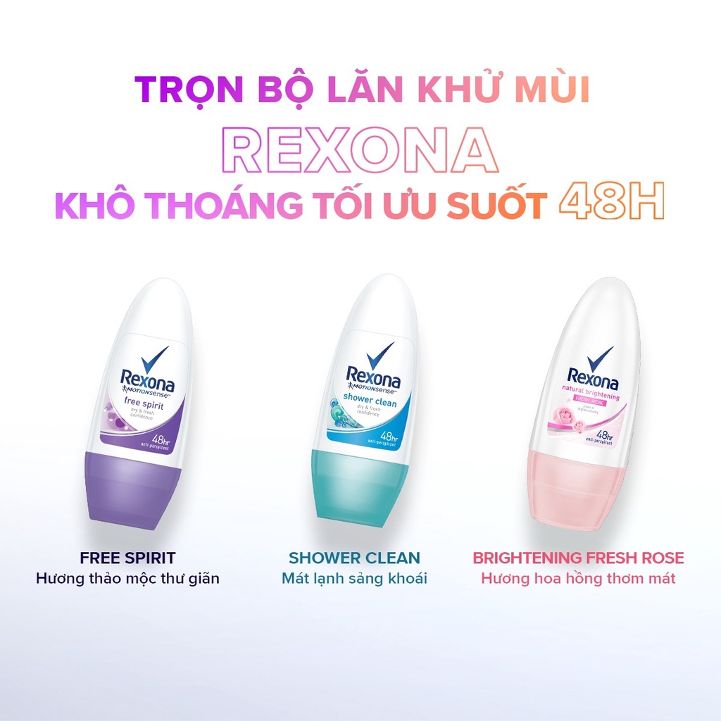 Lăn Khử Mùi Nữ Rexona Ngăn Mùi Đến 48H 50ml