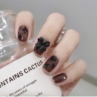 Nailbox nơ thạch đen cute nhẹ nhàng