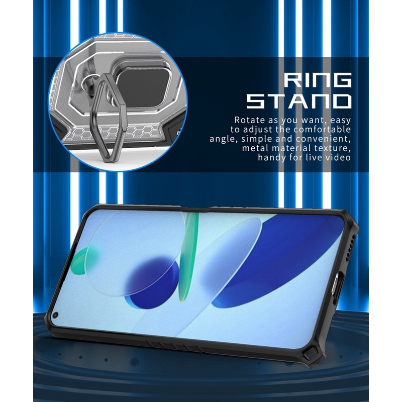 Ốp Điện Thoại Kiểu Giáp Chống Sốc Kèm Nhẫn Đỡ Nam Châm Cho Realme 8 Pro Realme Gt Neo Q3 Pro 5g