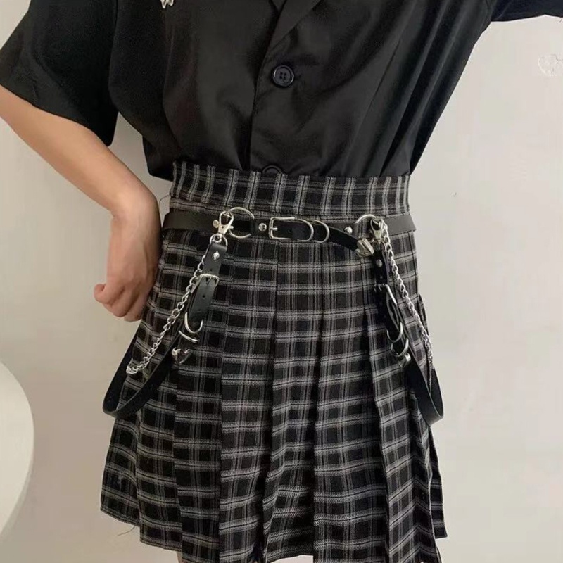 Thắt lưng vải da 10mk phối dây mắt xích phong cách punk cá tính với nhiều kiểu tùy chọn dành cho nữ