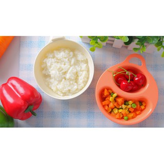 Bát ăn dặm chia ngăn Inomata cho bé - Hàng nội địa Nhật