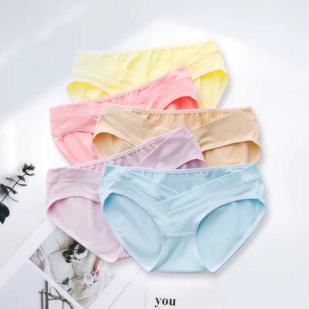 quần lót bầu, [ Fee ship ] Quần lót bầu cạp chéo kháng khuẩn cotton