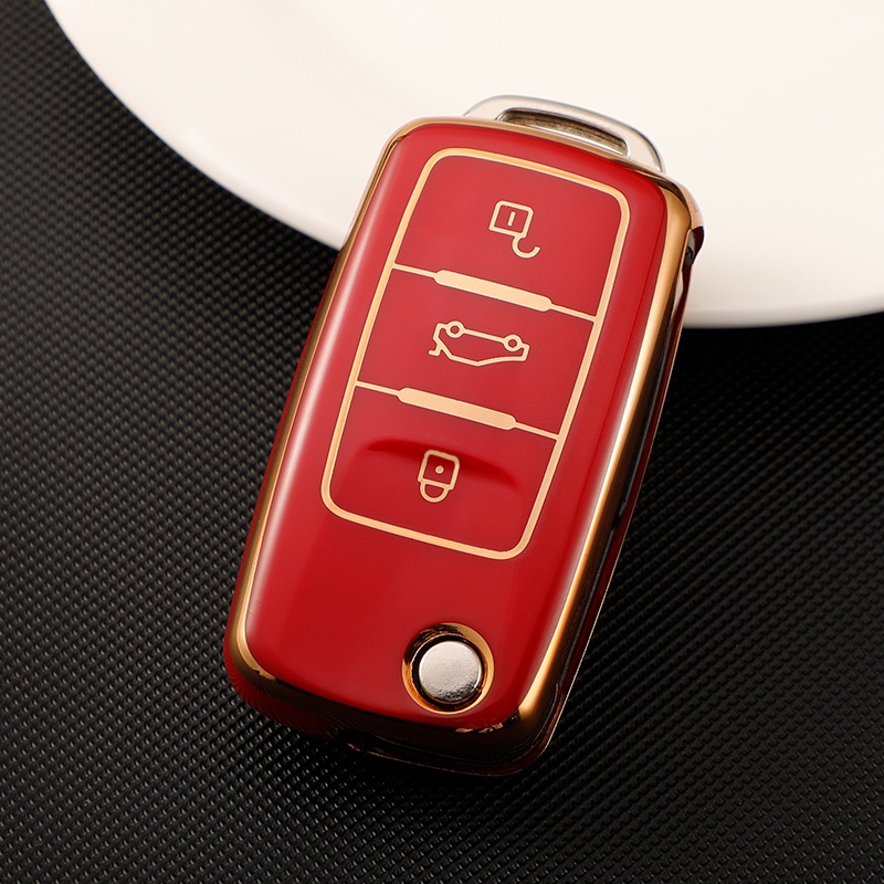 Vỏ Chìa Khóa Điều Khiển Từ Xa Bằng TPU Cho VW Volkswagen Polo Golf Tiguan Passat B5 B6 B7 Golf 4 5 6 MK6 Beetle Caddy T5 Up Eos Tiguan Jetta Lavida Skoda Octavia A5 MK Jetta Skoda Kodiaq Super