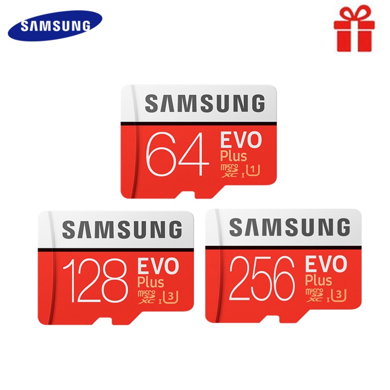 Thẻ Nhớ SAMSUNG Tốc Độ Cao 100 MB / S Class 10 U3 UHS-I EVO PLUS 128G 512GB 256GB 128GB 64GB 32GB TF