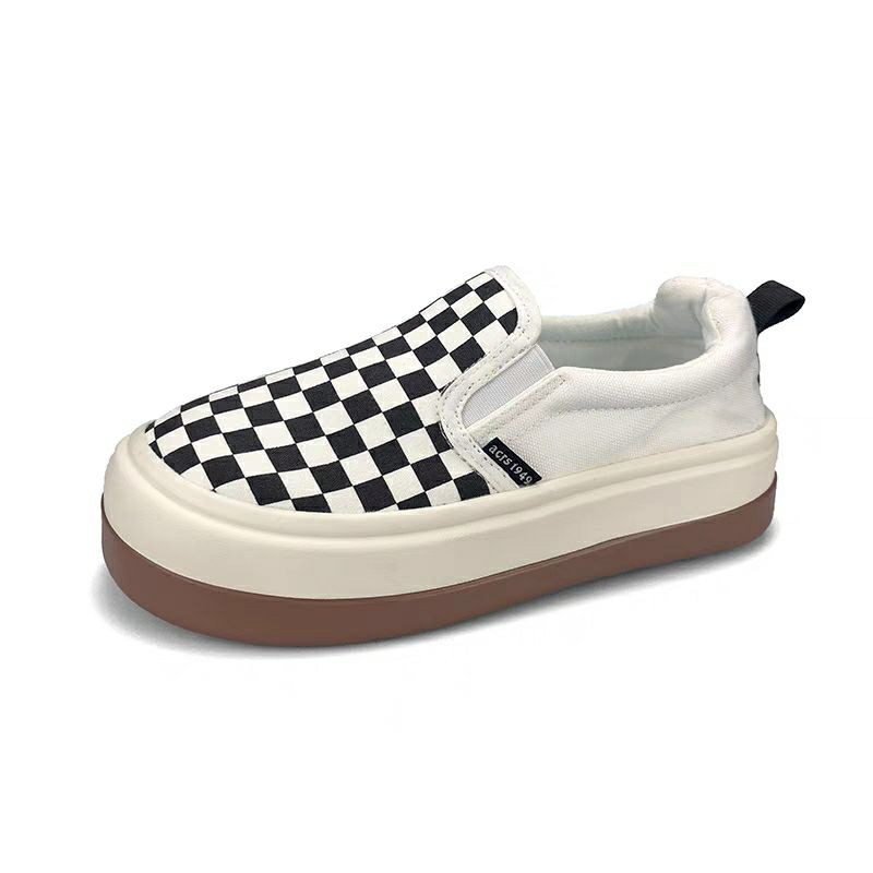 6:30PM Order Mã 077 Giày sneaker ulzzang dáng vans basic caro checkerboard đế bánh mì 3cm hot trend