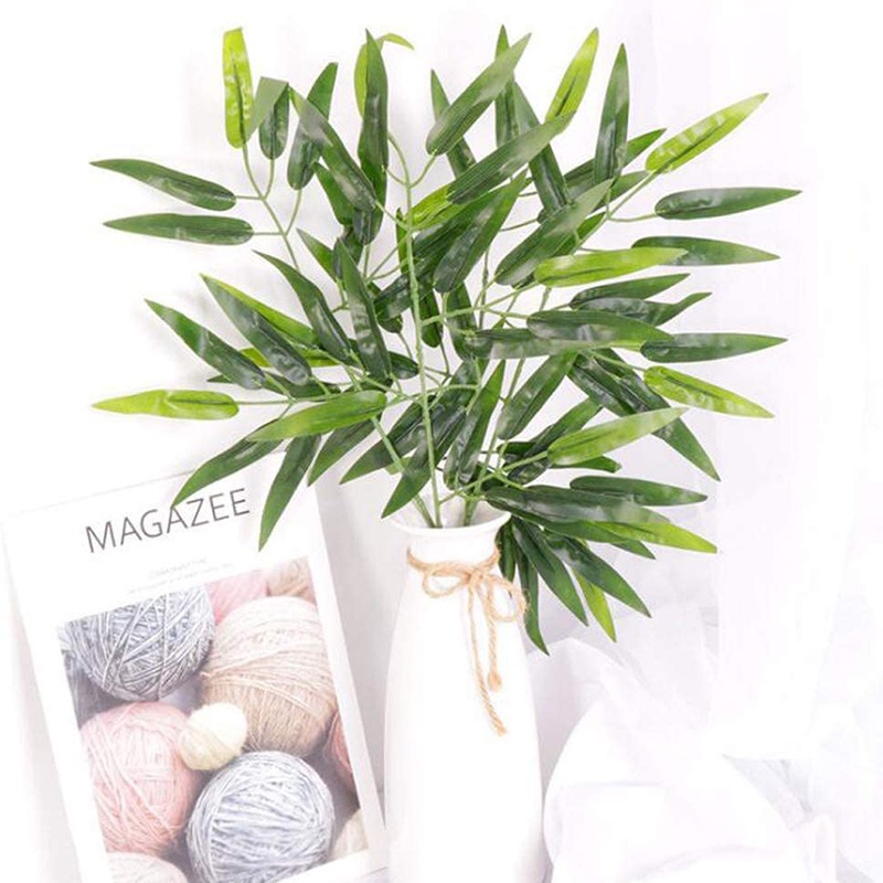 1 Lá Cây Tre Nhân Tạo Bằng Nhựa / Nhựa Dùng Trang Trí Nhà Cửa / Văn Phòng