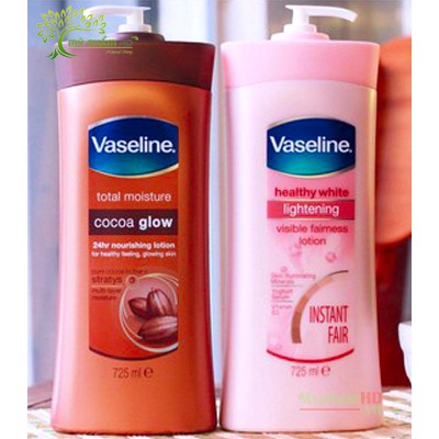 Dưỡng thể Vaseline màu nâu - màu xanh của Mỹ