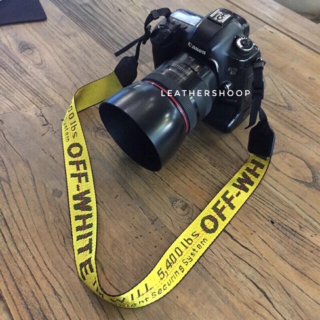 Off White Dây Đeo Máy Ảnh Slr Fujifilm Canon Sony Nikon