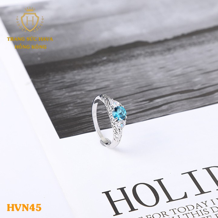 Nhẫn Nữ Inox Đính Đá - Trang Sức Hava Hong Kong - HVN45