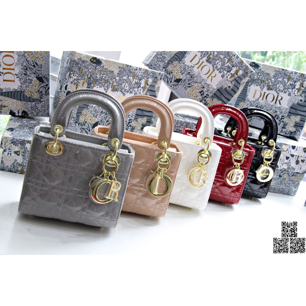 Túi Đeo Chéo 3ô Da Bóng Xích Vàng Cao Cấp Có Hộp Túi Xách Các Hãng