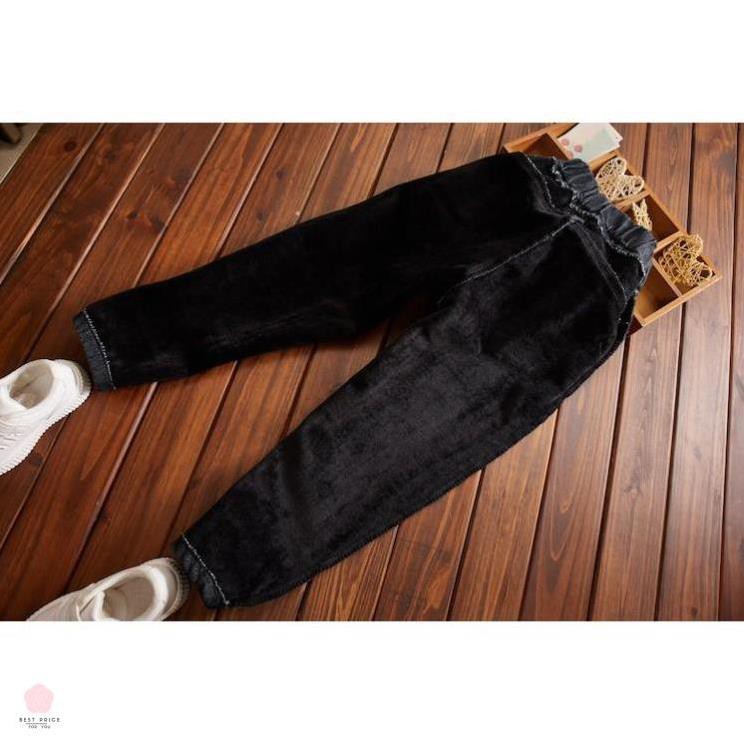 Quần bò lót nỉ size đại cho bé trai 3 - 12 tuổi☑️ Thoi trang jean bé trai 10 tuổi 25kg 30kg 35kg 40kg