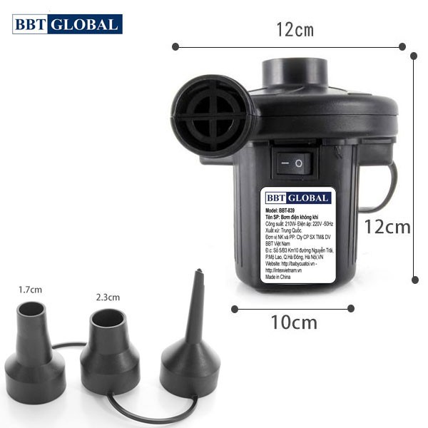 Bơm điện BBT Global hút xả 2 chiều công nghệ mới BBT-839