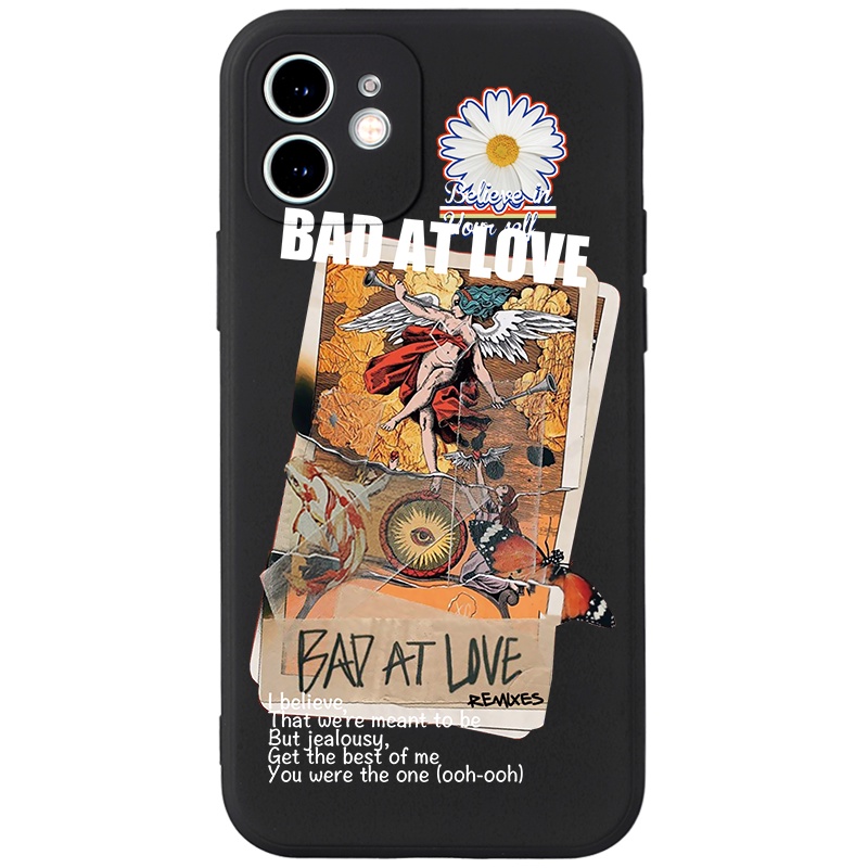 Ốp lưng JURSUE mềm chống bẩn hình dễ thương đẹp đen cho iPhone 13 12 11 Pro Max SE 2020 X XR XS 8 7 ip 6S 6 Plus Y1751