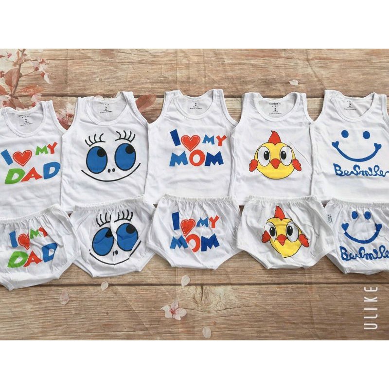 XẢ HÀNG Bộ ba lỗ cotton nhiều mẫu cho bé