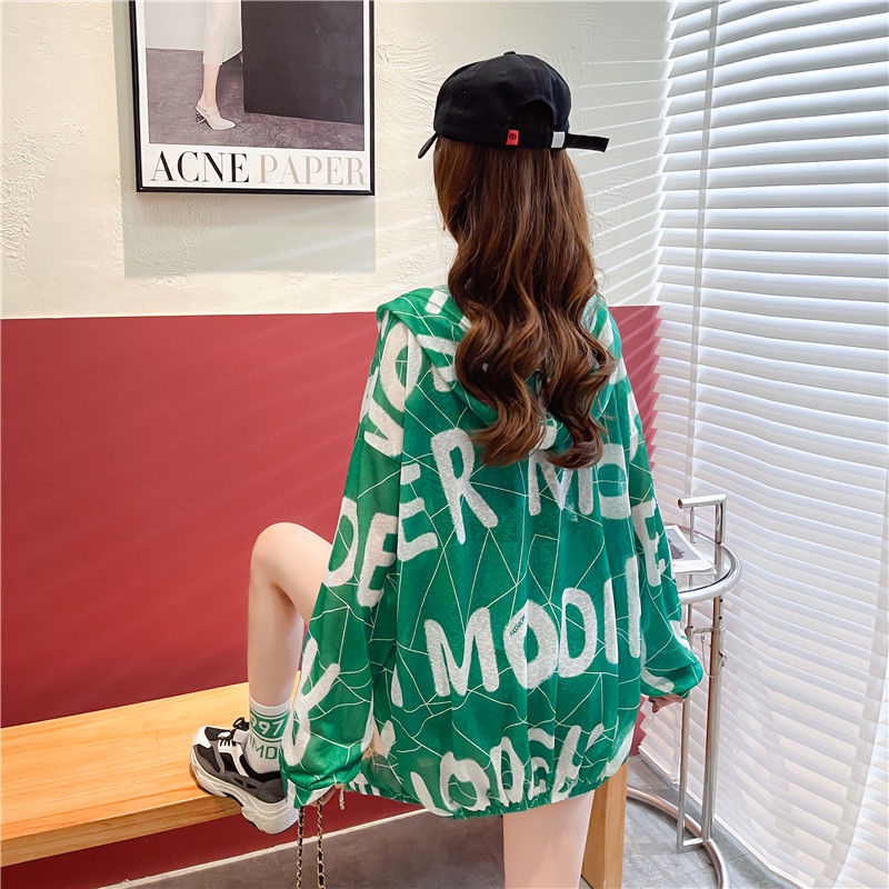 Áo Khoác Chống Nắng Tay Dài Có Mũ Trùm Đầu Thời Trang Mùa Hè 2022 Dành Cho Nữ