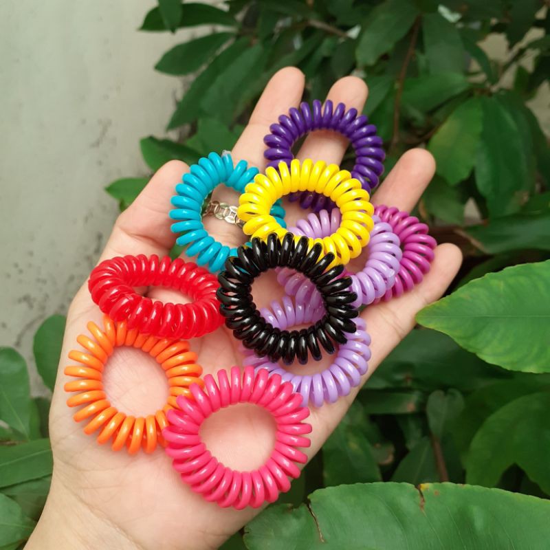 Combo 10 dây cột tóc Lò xo màu siêu xinh (cỡ trung 2-3cm)