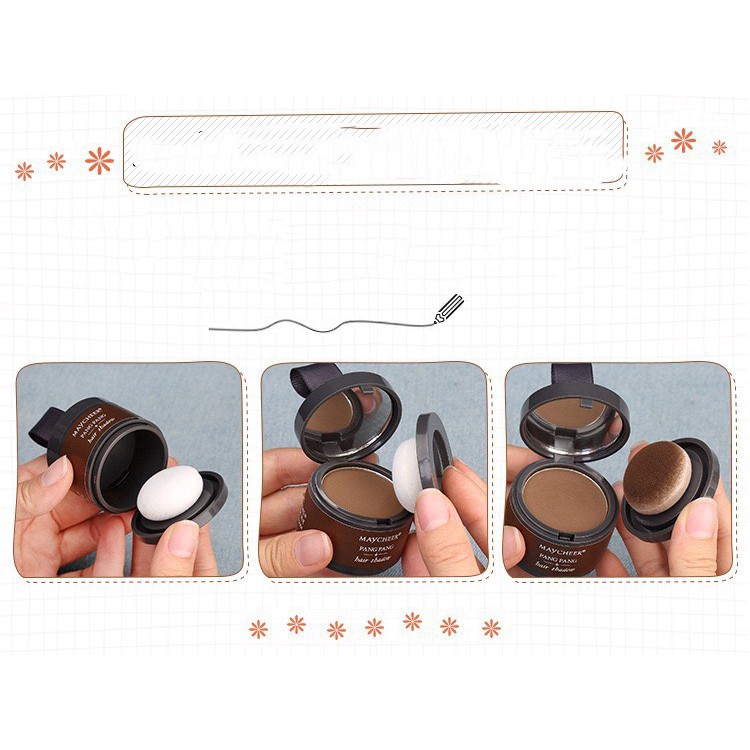 Phấn Phủ Chân Tóc Maycheer 4 Màu Lâu Trôi Chống Thấm Nước