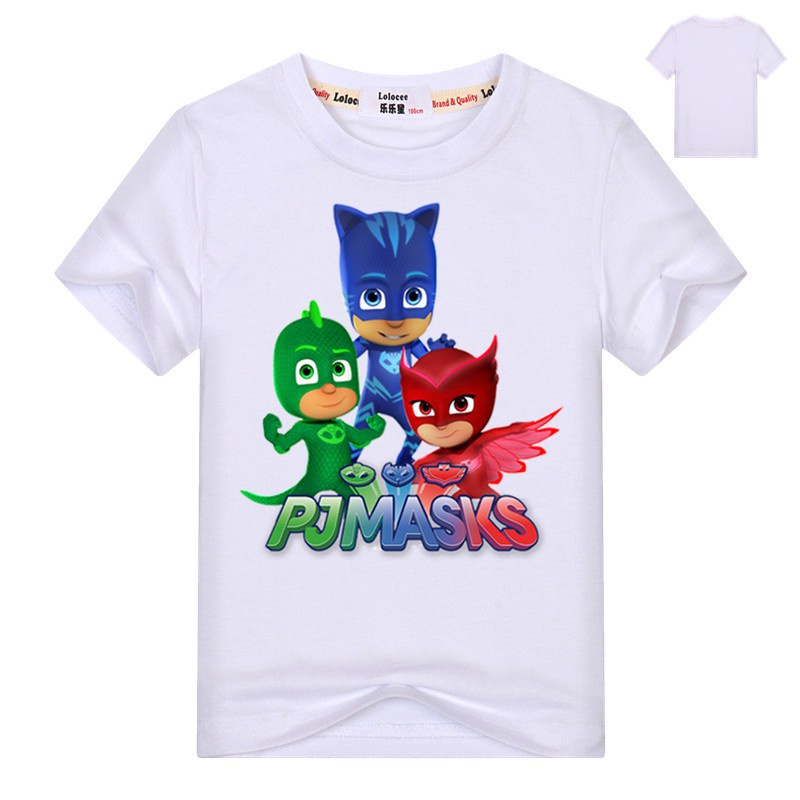 Áo thun trẻ em💖Áo cotton mát mịn họa tiết Hoạt Hình PJ MASKS-LOLOCEE dễ thương cho bé trai và bé gái - SSSHOP 01