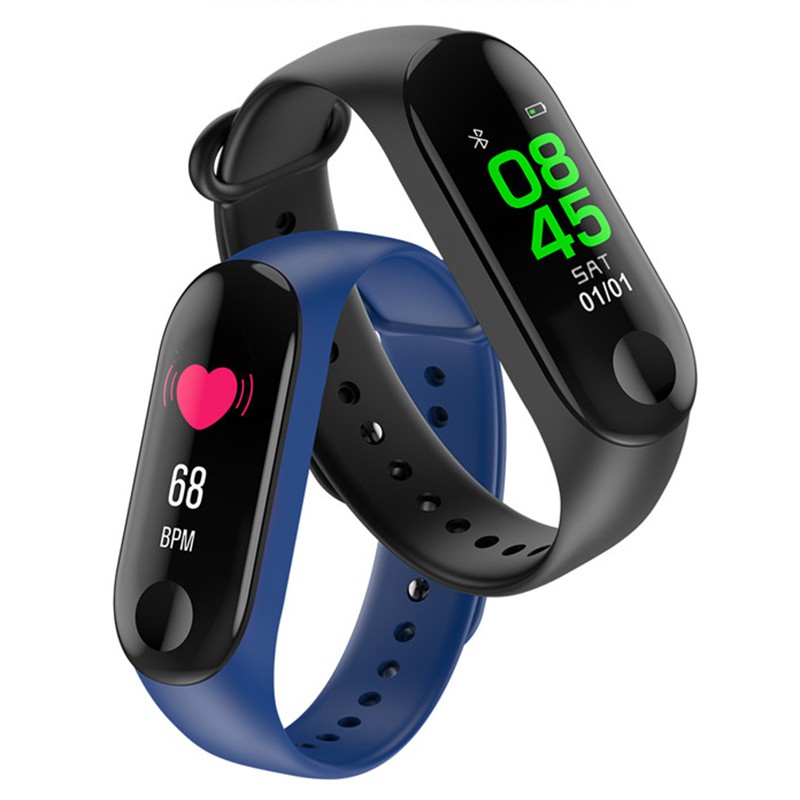 [Gía Sỉ] Vòng đeo tay thông minh Smart Band M3 Đo Nhịp Tim kết nối Bluetooth với điện thoại Màn hình màu cảm ứng