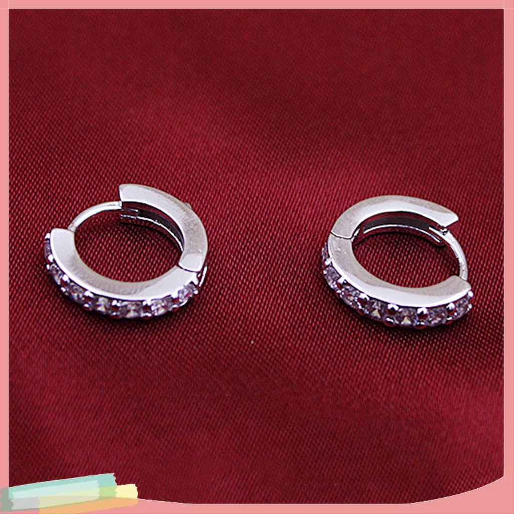 Đôi Khuyên Tai HìNh TròN ĐíNh Kim Cương Giả ThờI Trang Cho Nữ