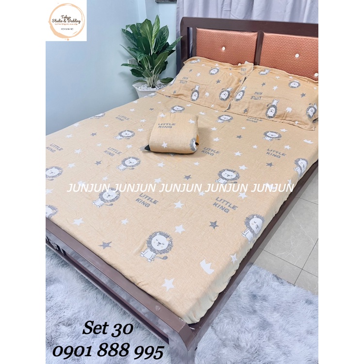 N2_Set Chăn Ga Gối vải Xô Organic cotton dòng Cao cấp