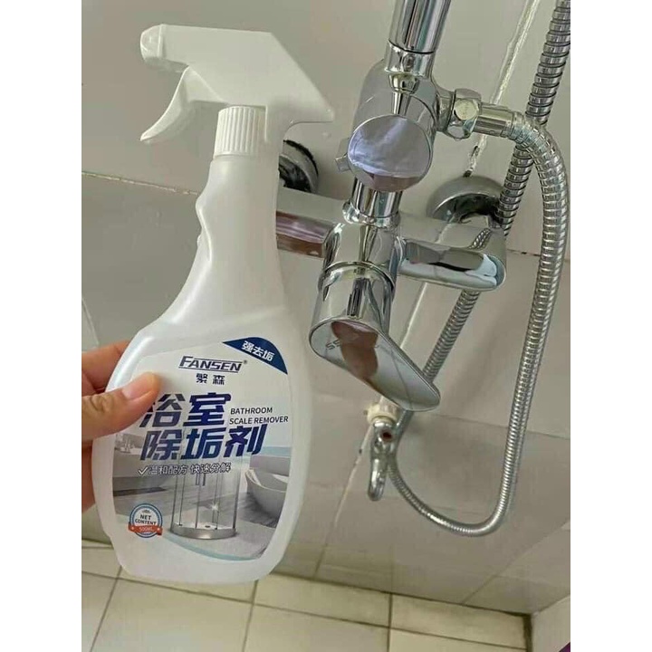 Chai Nước xịt tẩy rửa nhà vệ sinh,phòng tắm, nhà bếp Fansen 500ml, tẩy vòi sen tẩy gương kính tẩy cặn bồn rửa