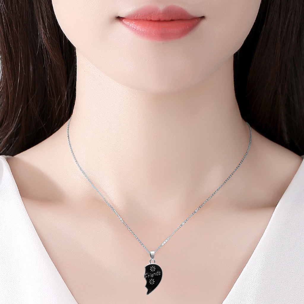 [Hàng Có Sẵn] Set 2 Vòng cổ Mặt Nửa Trái Tim Vỡ Bạn Thân