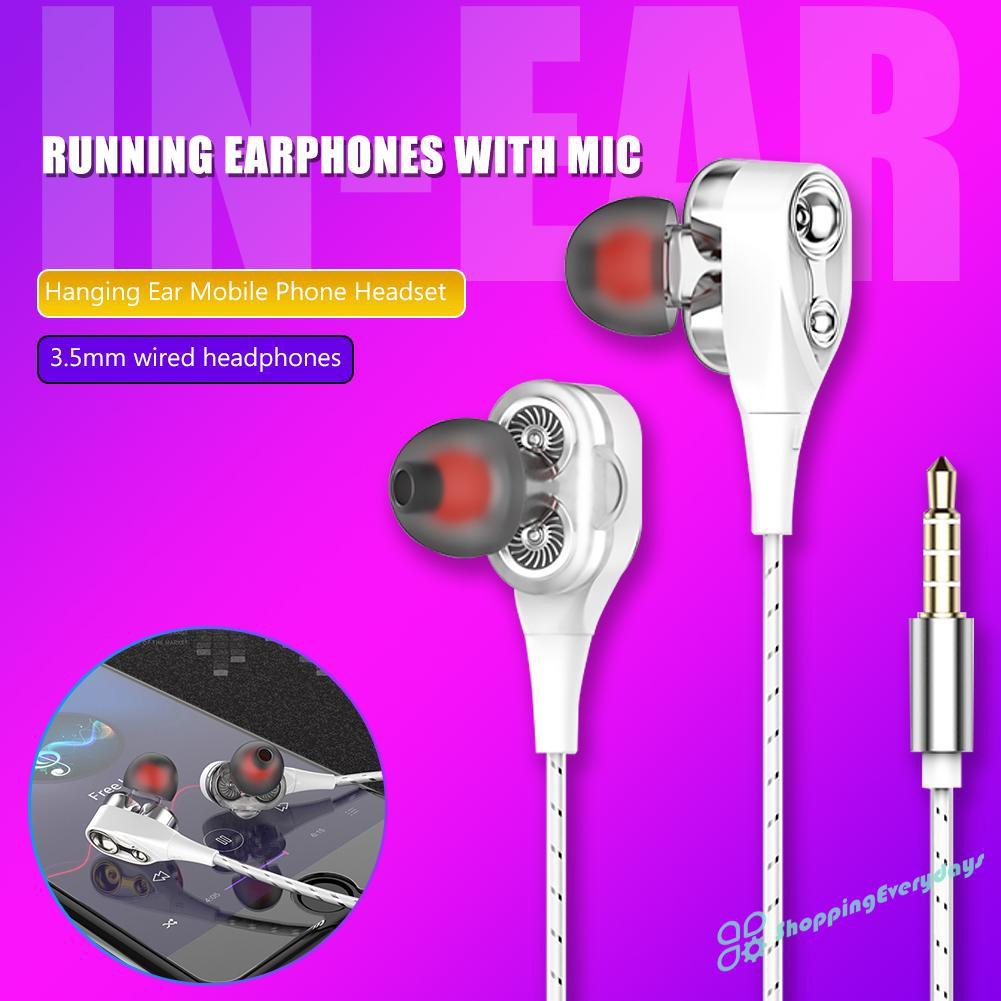 Tai Nghe Nhét Tai Jack 3.5mm Bass Trầm Có Micro Tiện Dụng