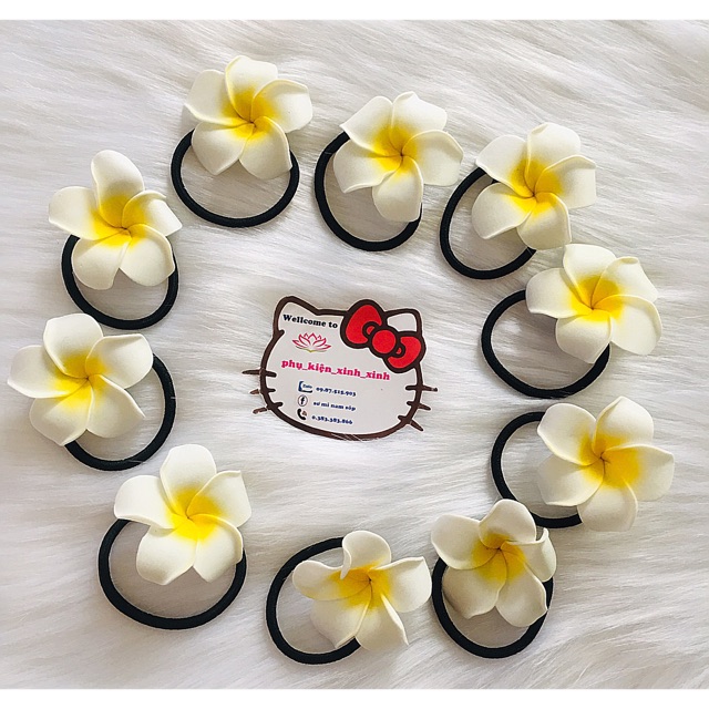 Kẹp tóc, cột tóc hoa sứ 4 cm