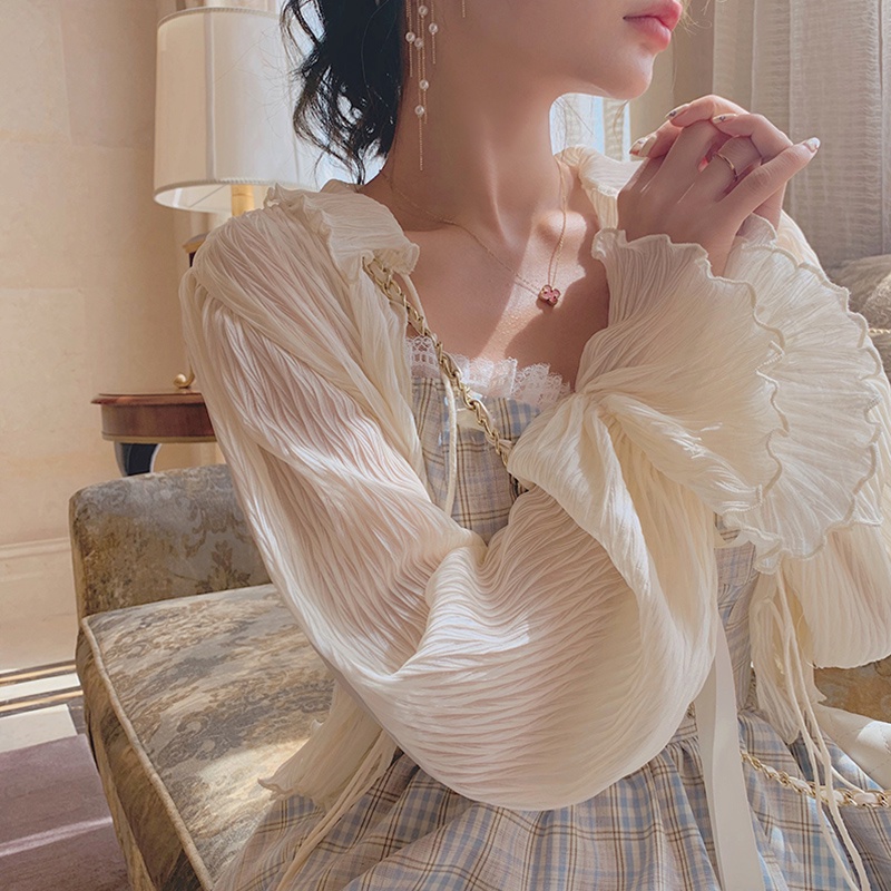 CÓ SẴN - Áo khoác voan mỏng nhẹ khoác ngoài vintage dành cho nữ