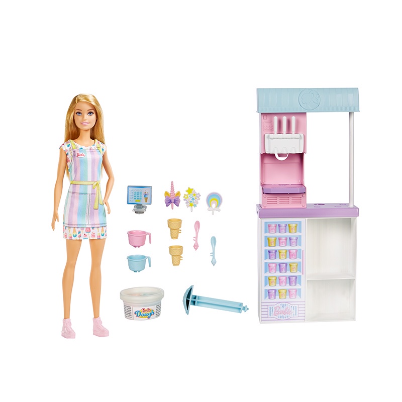 Đồ Chơi BARBIE Quầy Kem Mát Lạnh Barbie HCN46