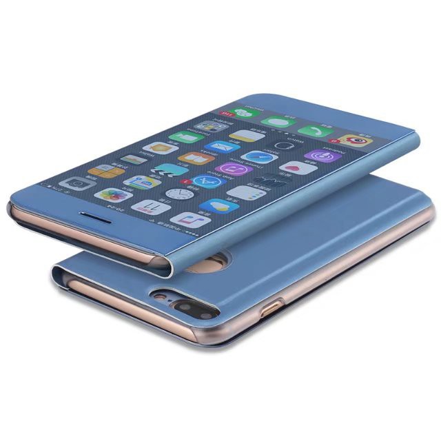 Bao da điện thoại nắp gập tráng gương sang trọng cho iPhone 8 Plus | BigBuy360 - bigbuy360.vn