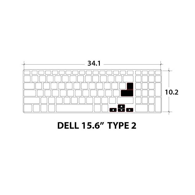Tấm phủ bàn phím Dell 15.6"