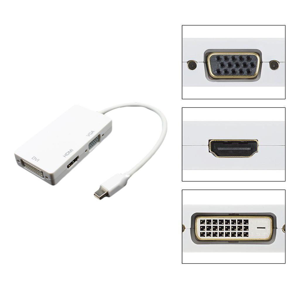 Cổng Mini Display Port sang DVI VGA Bộ chuyển đổi HDMI 1080P tương thích với MacBook Pro / Air
