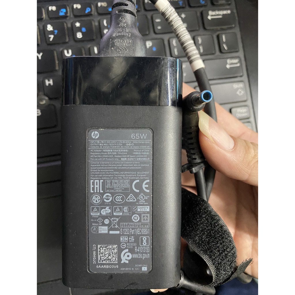 ⚡️ BỘ NGUỒN SẠC THEO MÁY LAPTOP HP 19.5V - 3.33A - 65W chân kim xanh nhỏ