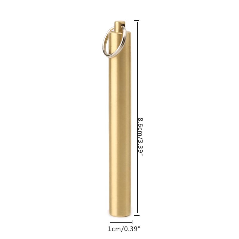 EDC Brass Toothpick Holder Waterproof Seal Bottle