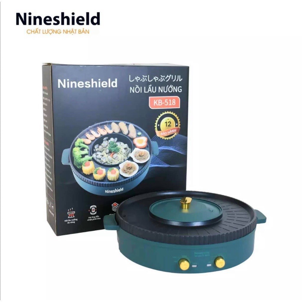 [BẾP] NỒI LẨU NƯỚNG TRÒN NINESHIELD ĐA NĂNG LOẠI TO KB-518 ( GIÁ TỐT )