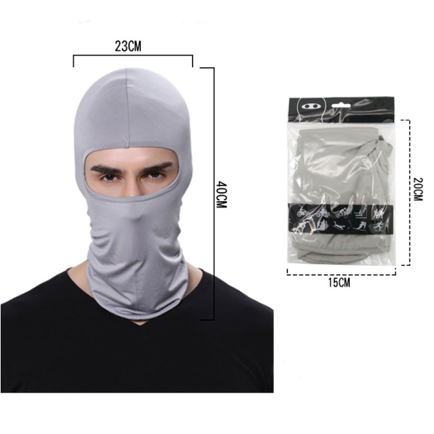 Khăn Ninja trùm đầu chống nắng đội nón Fullface đi phượt đi xe máy - Vải mát co dãn 4 chiều thấm hút mồ hôi