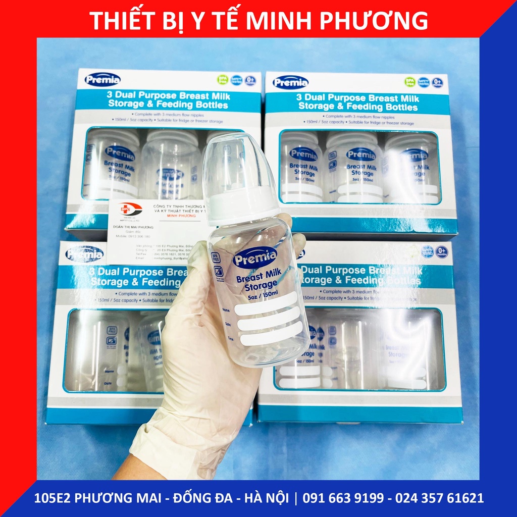 Combo 3 bình trữ sữa 2 trong 1 cao cấp