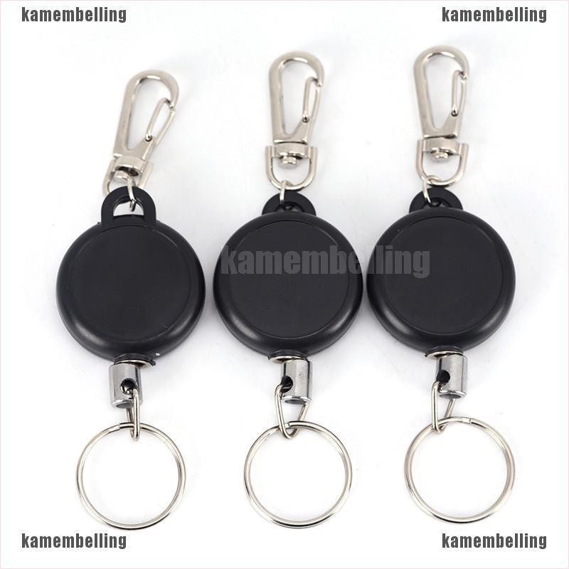 [KAM] Dây Thép Cuộn Móc Chìa Khóa Huy Hiệu Có Thể Thu Vào Vòng ID