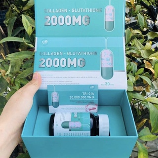 Viên uống trắng da ,mờ nám glutathione 2000mg hộp 30v