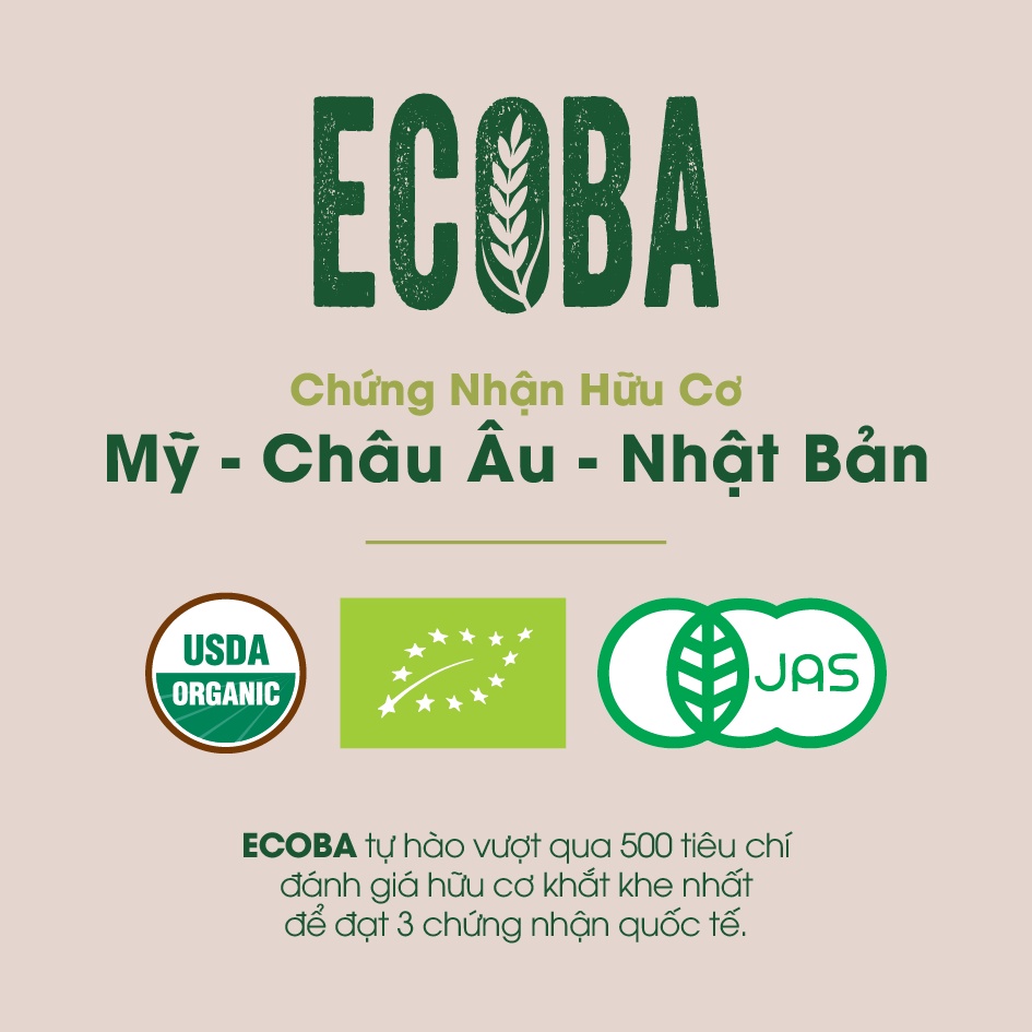 Gạo hữu cơ cao cấp/ECOBA Ngọc Mễ 1kg