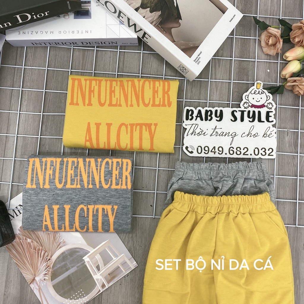 Bộ quần áo nỉ mùa đông ấm áp &quot;ALLCITY&quot; 14-45kg cho bé gái 4-15 tuổi. Vải da cá dày đẹp. Hàng may kỹ. G39