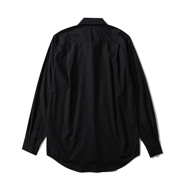 Áo sơ mi cotton tay dài thêu hoạ tiết cổ điển thời trang cho nam và nữ