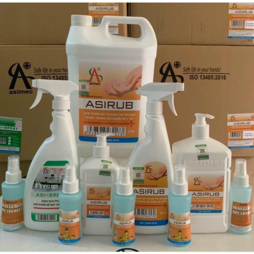1L - Nước Rửa Tay Khô ASIRUB - Dung Dịch Sát Khuẩn Tay Nhanh 1000ml