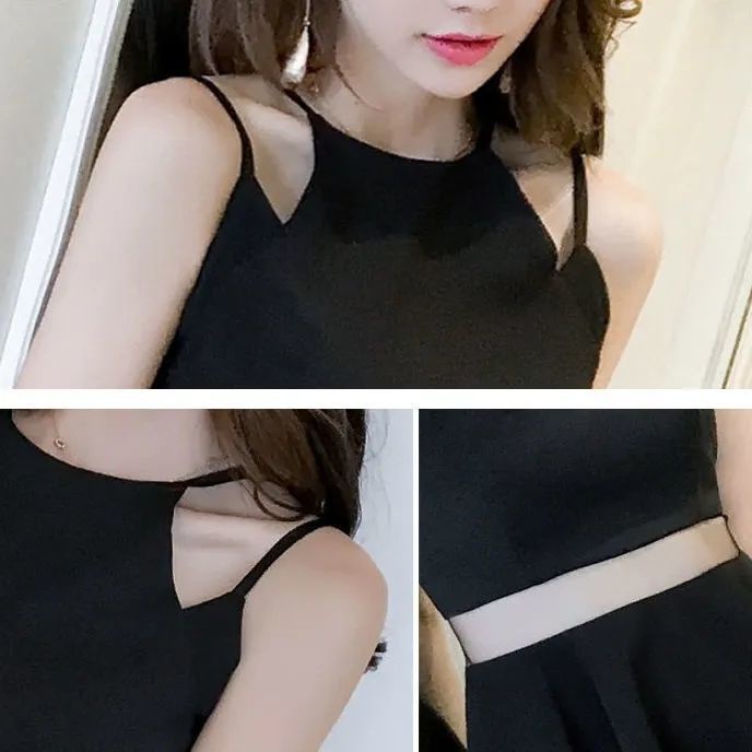 Đầm Hai Dây Ngắn Hở Lưng Phong Cách Hàn Quốc Thời Trang Mùa Hè Mới 2022 Dành Cho Bạn Nữ