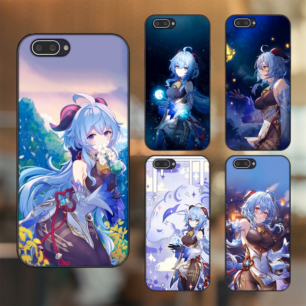 Ốp lưng Oppo A3S viền đen in hình Ganyu Genshin Impact