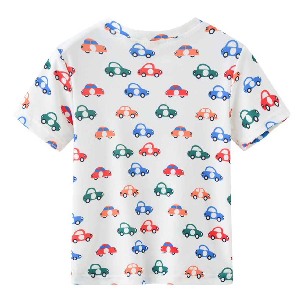 Bộ Đồ Ngủ Pijama 2 Món Bằng Vải Cotton Mềm In Hình Khủng Long Dành Cho Bé Trai