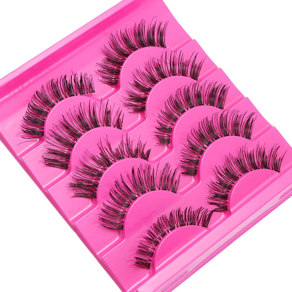 Bộ 5 Cặp Lông Mi Giả Màu Đen Dày Tự Nhiên