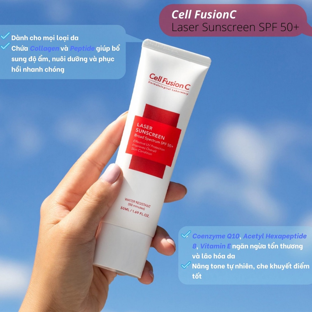 [Có bill] Kem chống nắng Cell Fusion C Laser Sunscreen 100 50ml SPF50+/PA+++